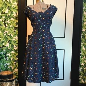 Eshakti Retro Style Planet A Line Dress